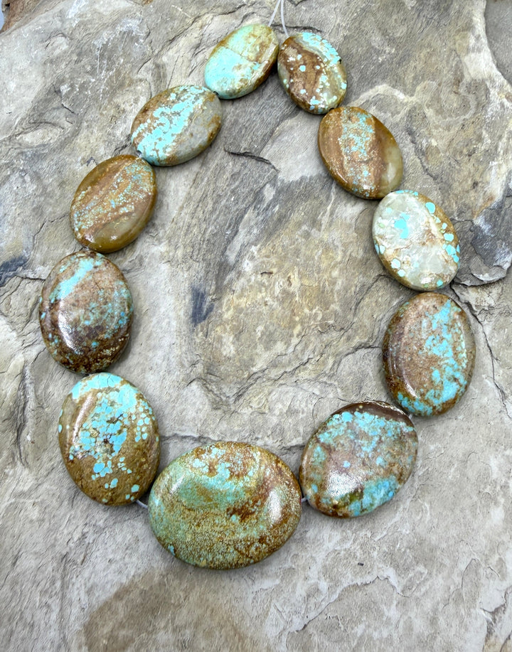 RARE Number 8 Turquoise (Nevada) Handcut 18x25-26x44mm Oval