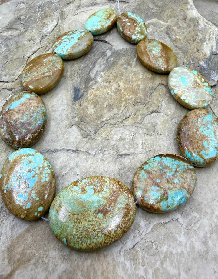 RARE Number 8 Turquoise (Nevada) Handcut 18x25-26x44mm Oval