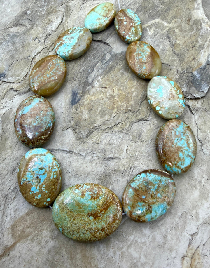 RARE Number 8 Turquoise (Nevada) Handcut 18x25-26x44mm Oval