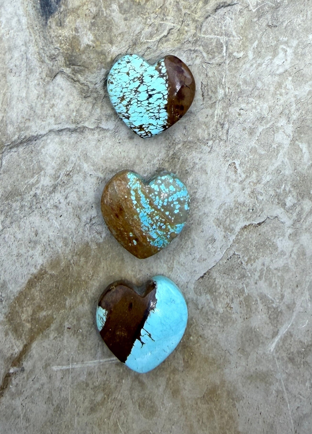 RARE Number 8 Turquoise (Nevada) Heart Shaped Focal Pendant