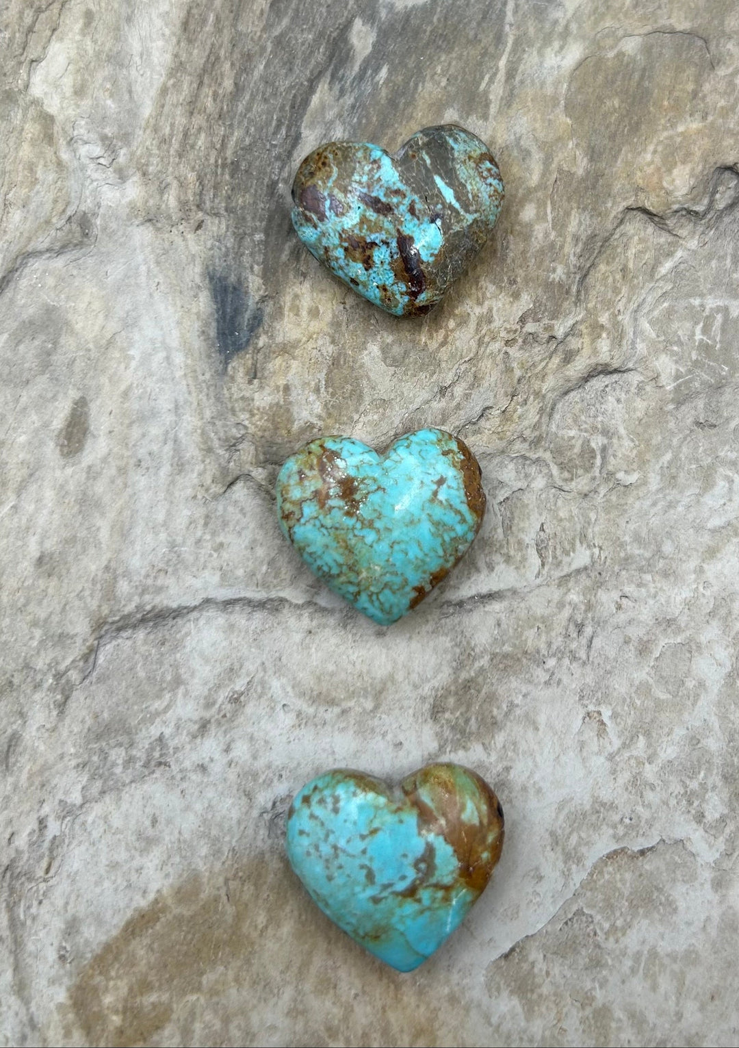 RARE Number 8 Turquoise (Nevada) Heart Shaped Focal Pendant