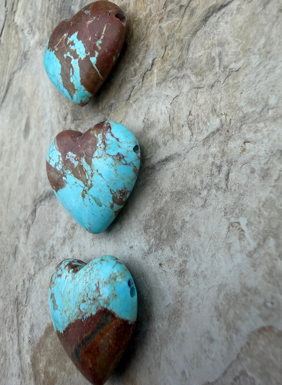 RARE Number 8 Turquoise (Nevada) Heart Shaped Focal Pendant
