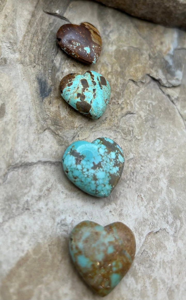 RARE Number 8 Turquoise (Nevada) Heart Shaped Focal Pendant