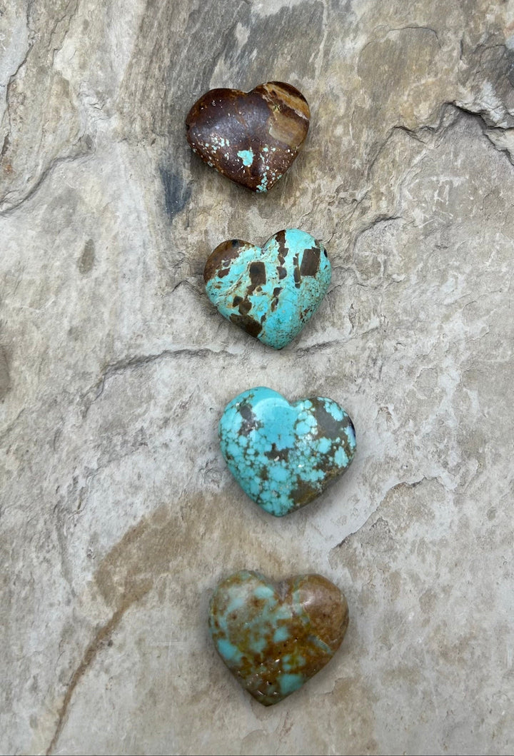 RARE Number 8 Turquoise (Nevada) Heart Shaped Focal Pendant