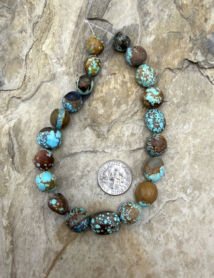 RARE Number 8 Turquoise (Nevada) HUGE Graduated (9-10x14mm)