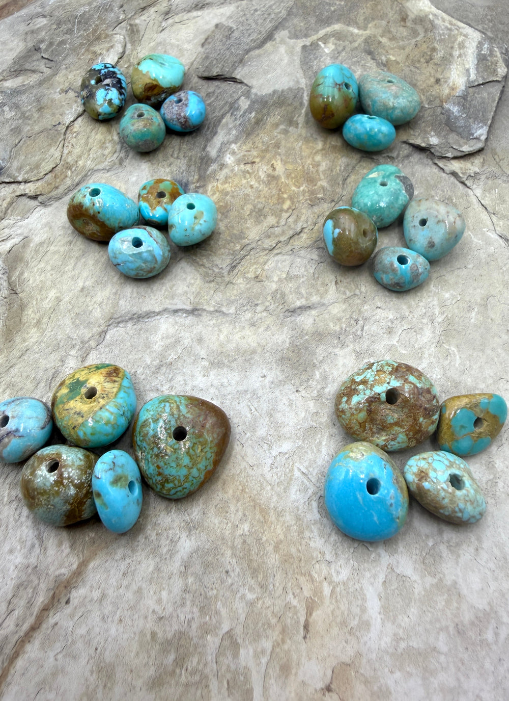 RARE Number 8 Turquoise (Nevada) Large Hole (2mm) Bead Sets