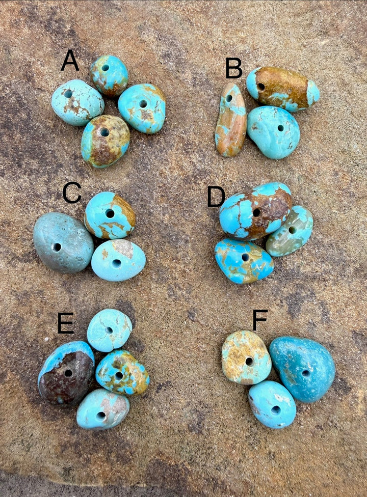 RARE Number 8 Turquoise (Nevada) Large Hole Bead Sets