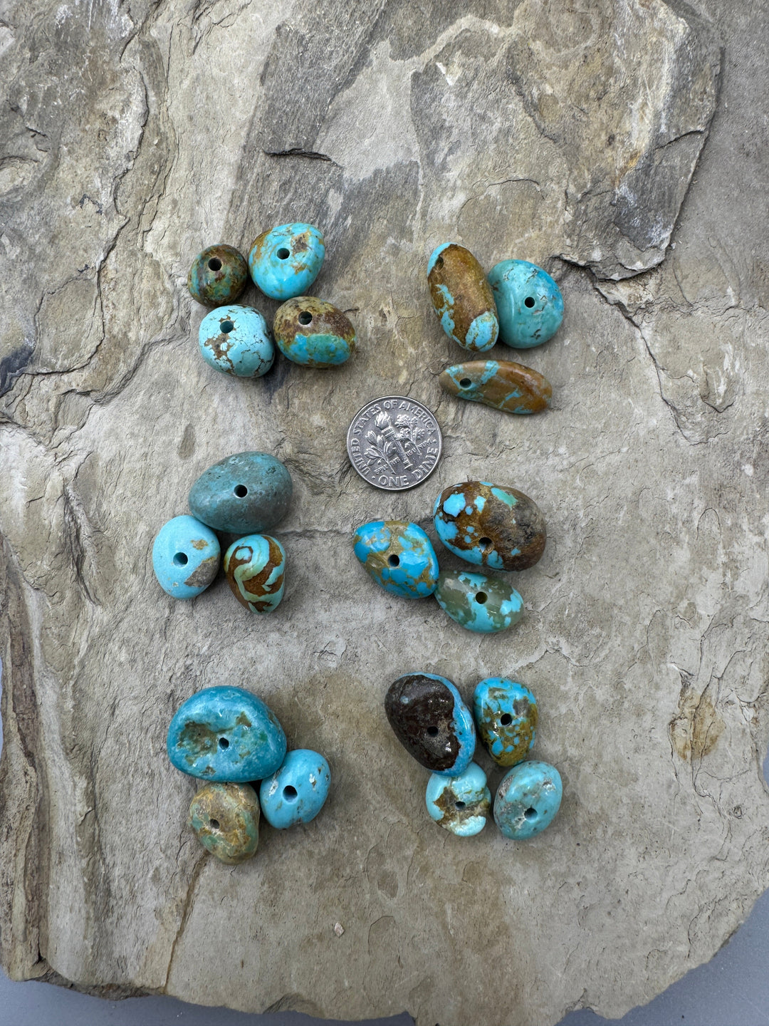 RARE Number 8 Turquoise (Nevada) Large Hole Bead Sets