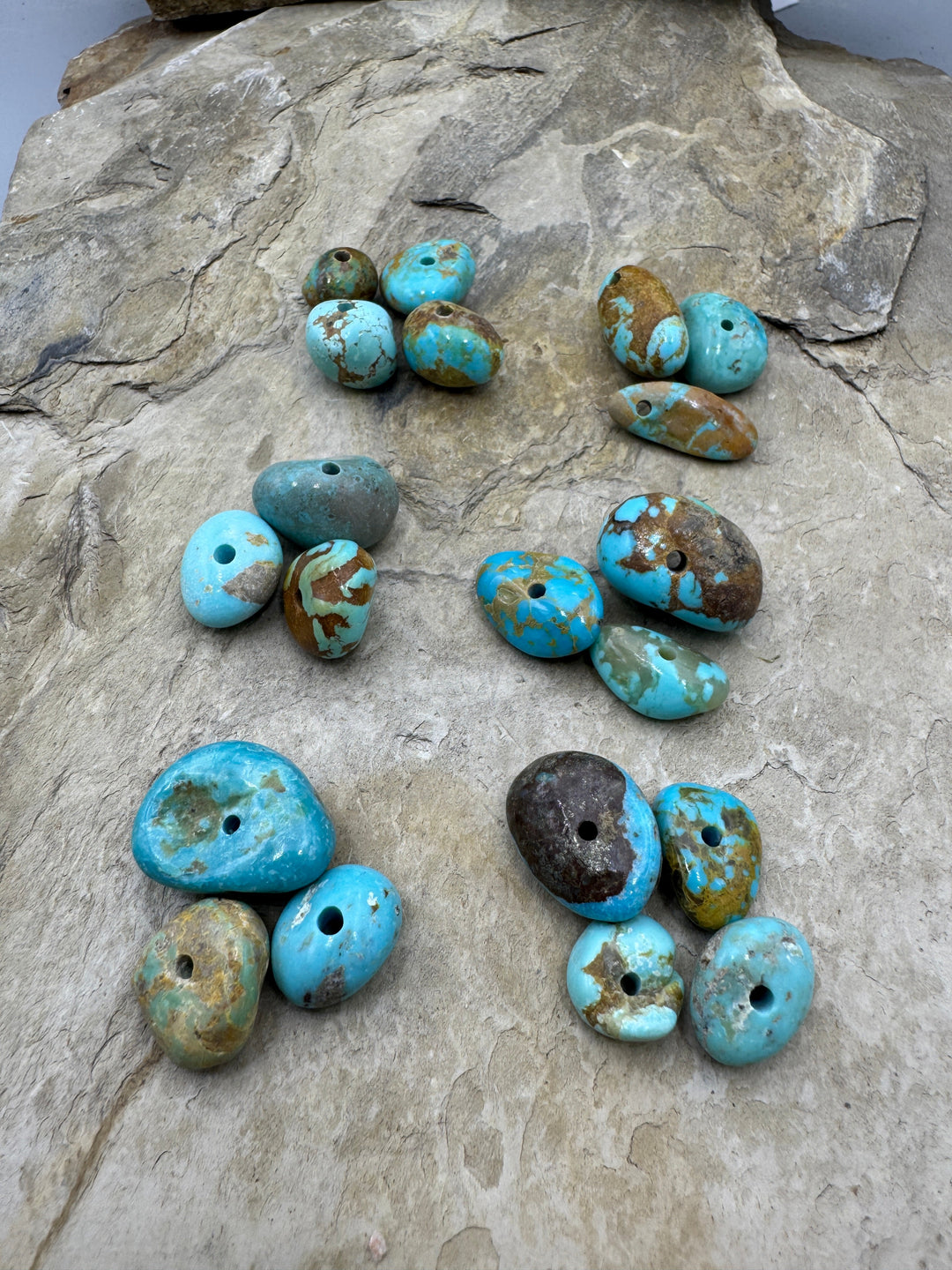 RARE Number 8 Turquoise (Nevada) Large Hole Bead Sets