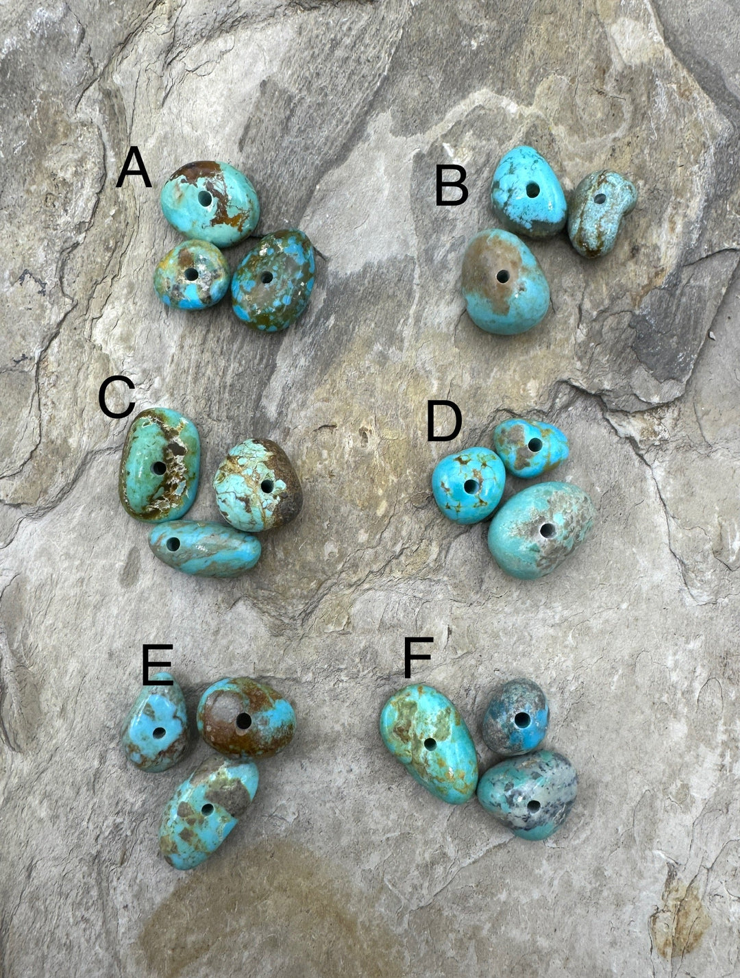 RARE Number 8 Turquoise (Nevada) Large Hole Bead Sets