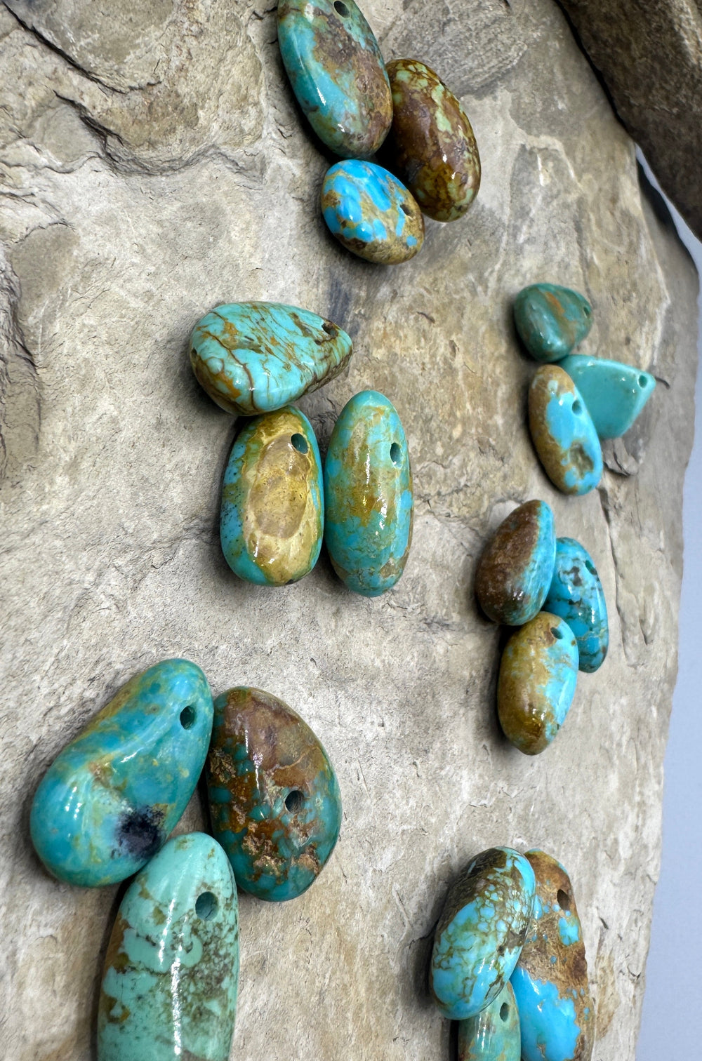 RARE Number 8 Turquoise (Nevada) Large Hole Bead Sets