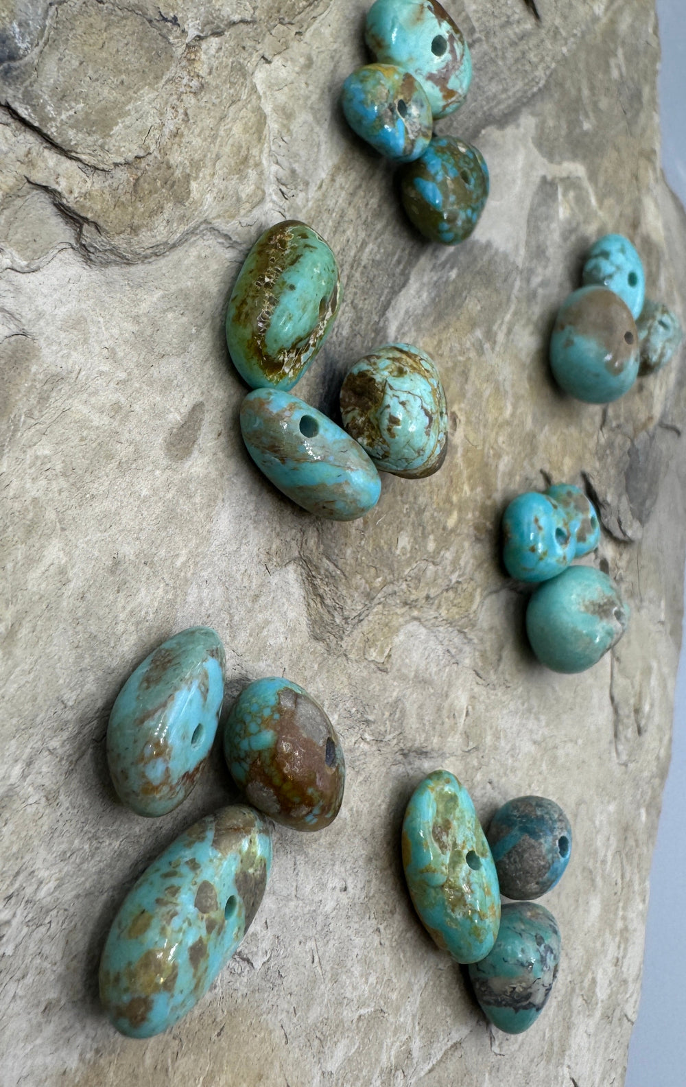 RARE Number 8 Turquoise (Nevada) Large Hole Bead Sets