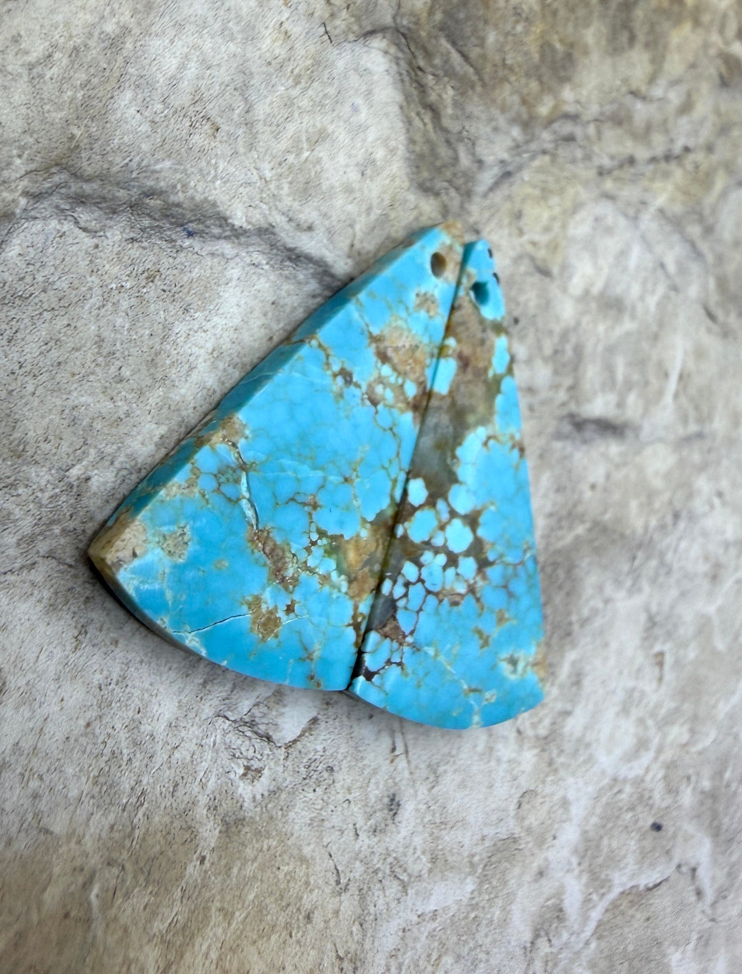 RARE Number 8 Turquoise (Nevada) Matching Earring Slab Bead