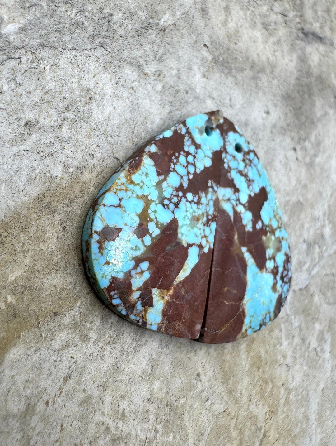 RARE Number 8 Turquoise (Nevada) Matching Earring Slab Bead