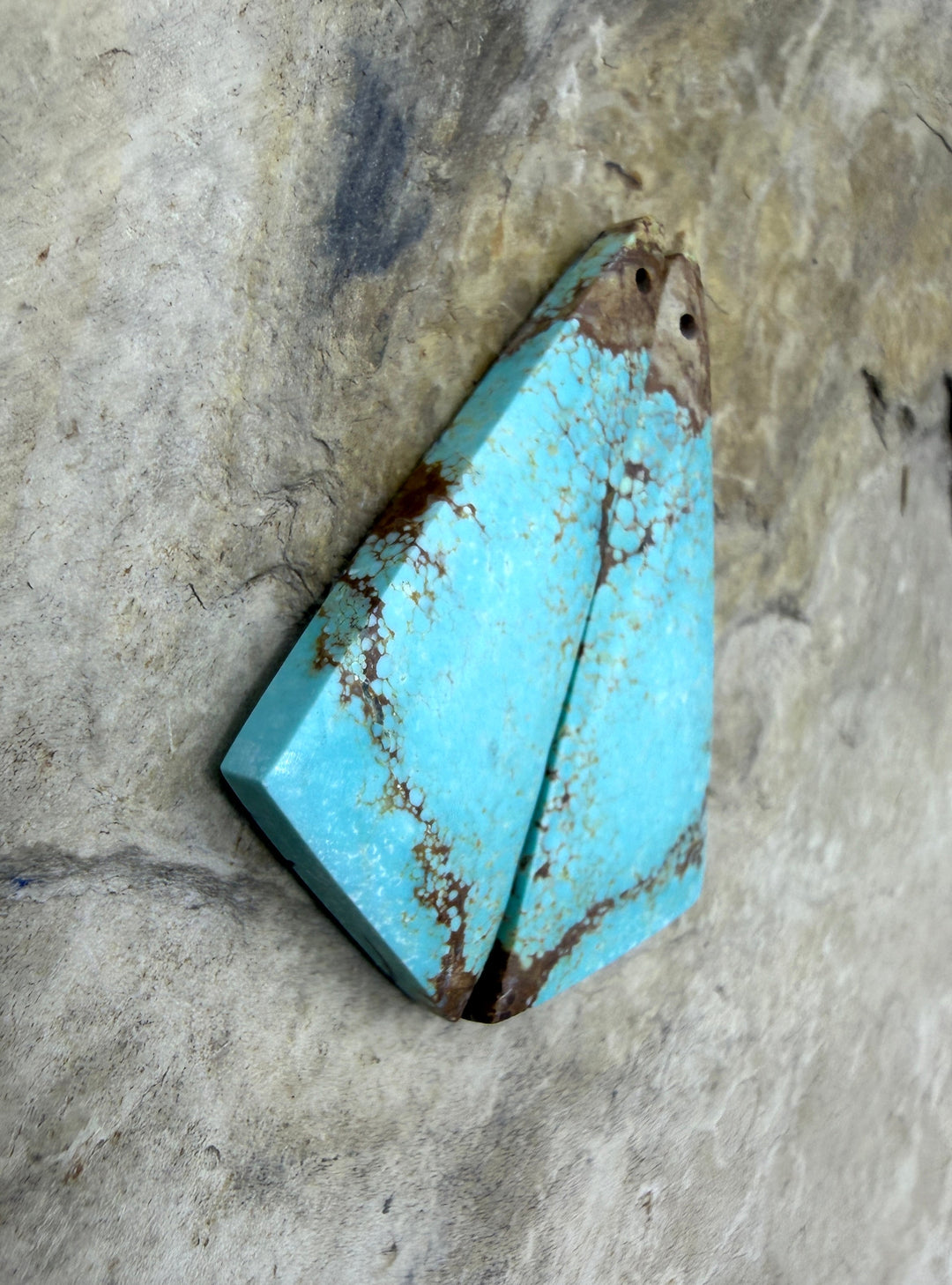 RARE Number 8 Turquoise (Nevada) Matching Earring Slab Bead