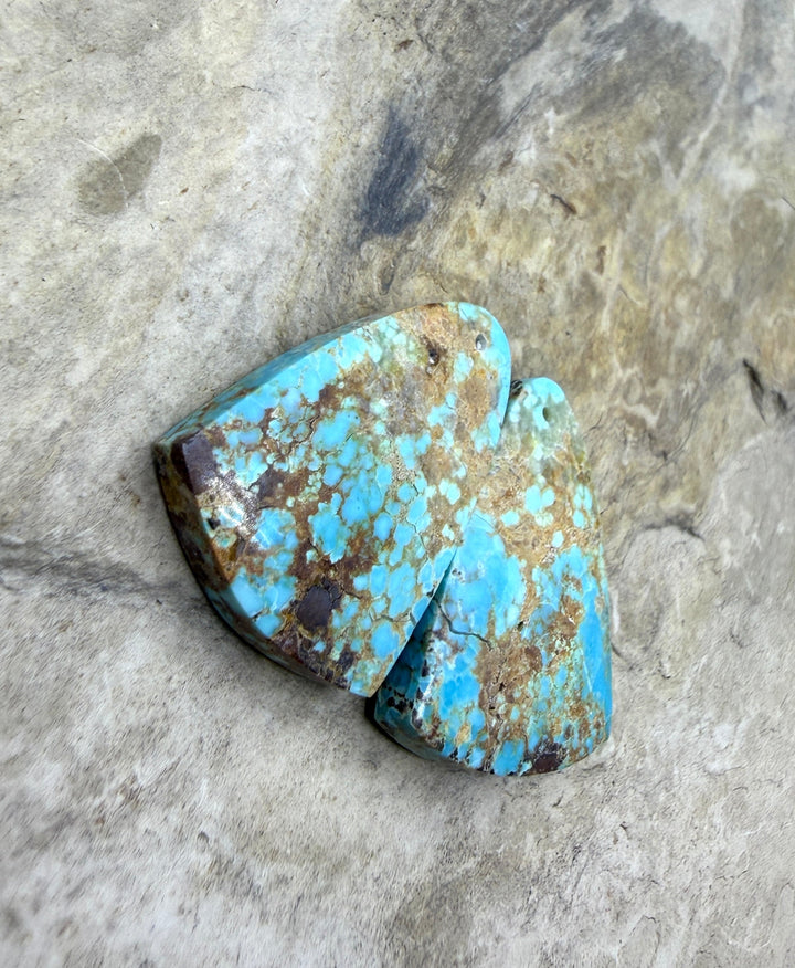 RARE Number 8 Turquoise (Nevada) Matching Earring Slab Bead
