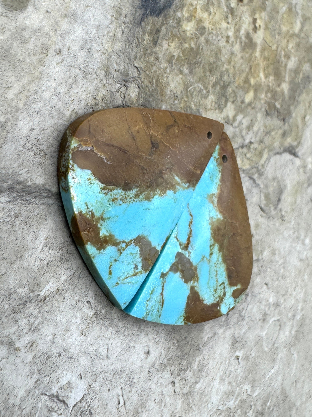 RARE Number 8 Turquoise (Nevada) Matching Earring Slab Bead