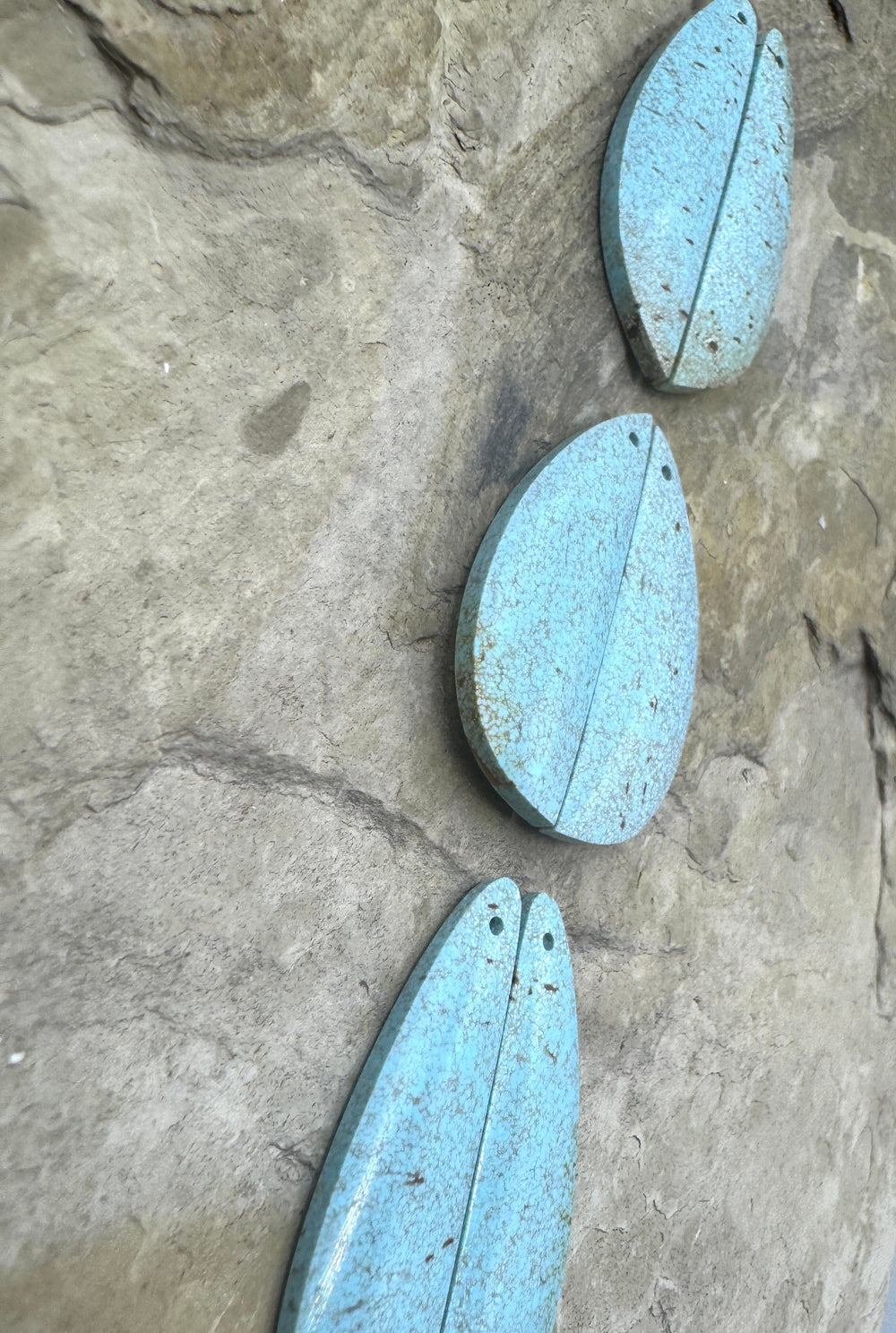 RARE Number 8 Turquoise (Nevada) Matching Earring Slab Bead
