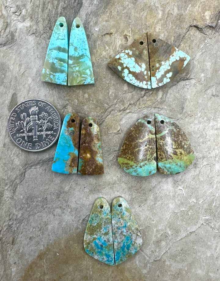 RARE Number 8 Turquoise (Nevada) Matching SMALL Earring