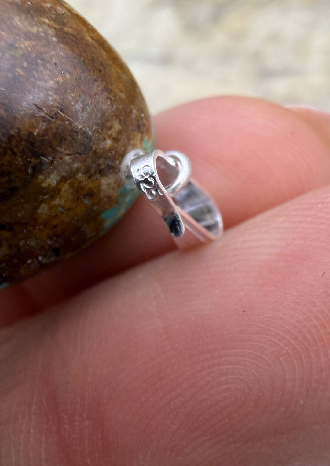 RARE Number 8 Turquoise (Nevada) Pendant with Sterling