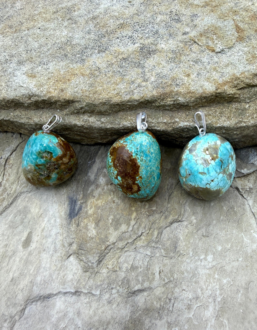 RARE Number 8 Turquoise (Nevada) Pendant with Sterling