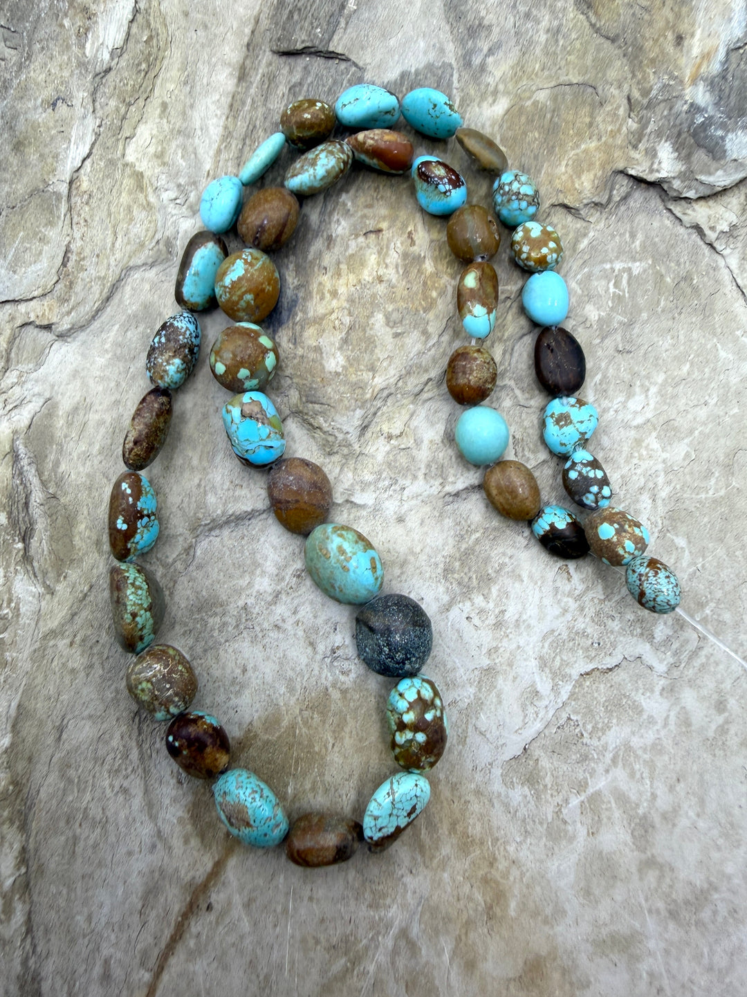 RARE Number 8 Turquoise (Nevada) Rounded Nugget Beads