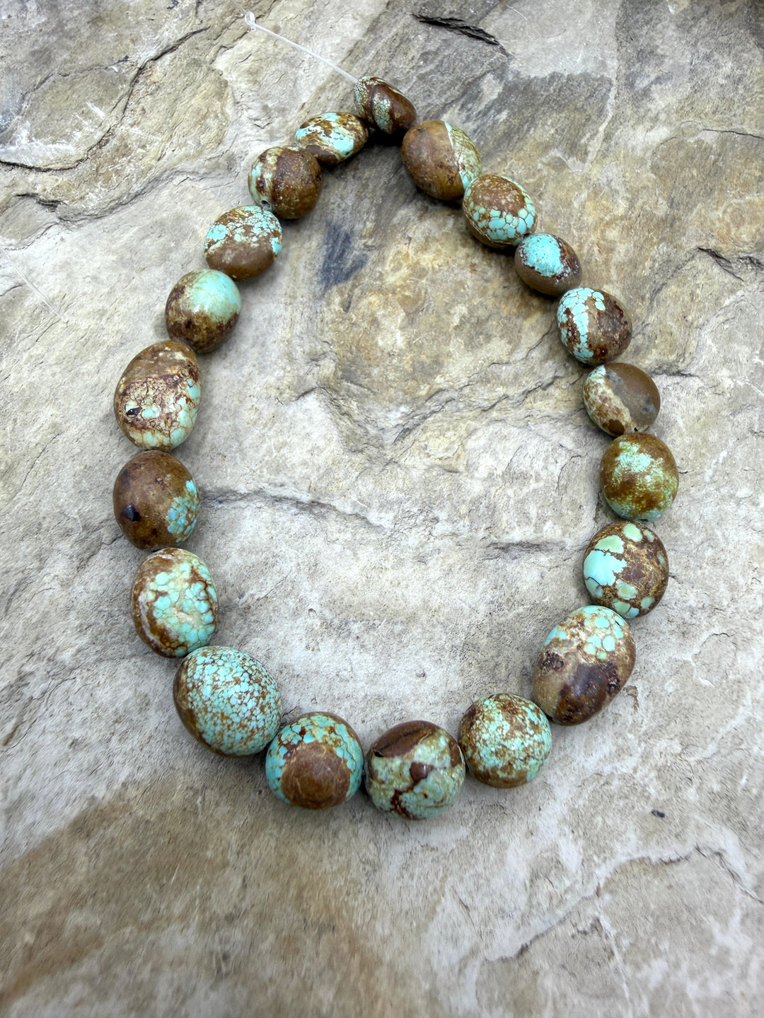 RARE Number 8 Turquoise (Nevada) Rounded Nugget Beads