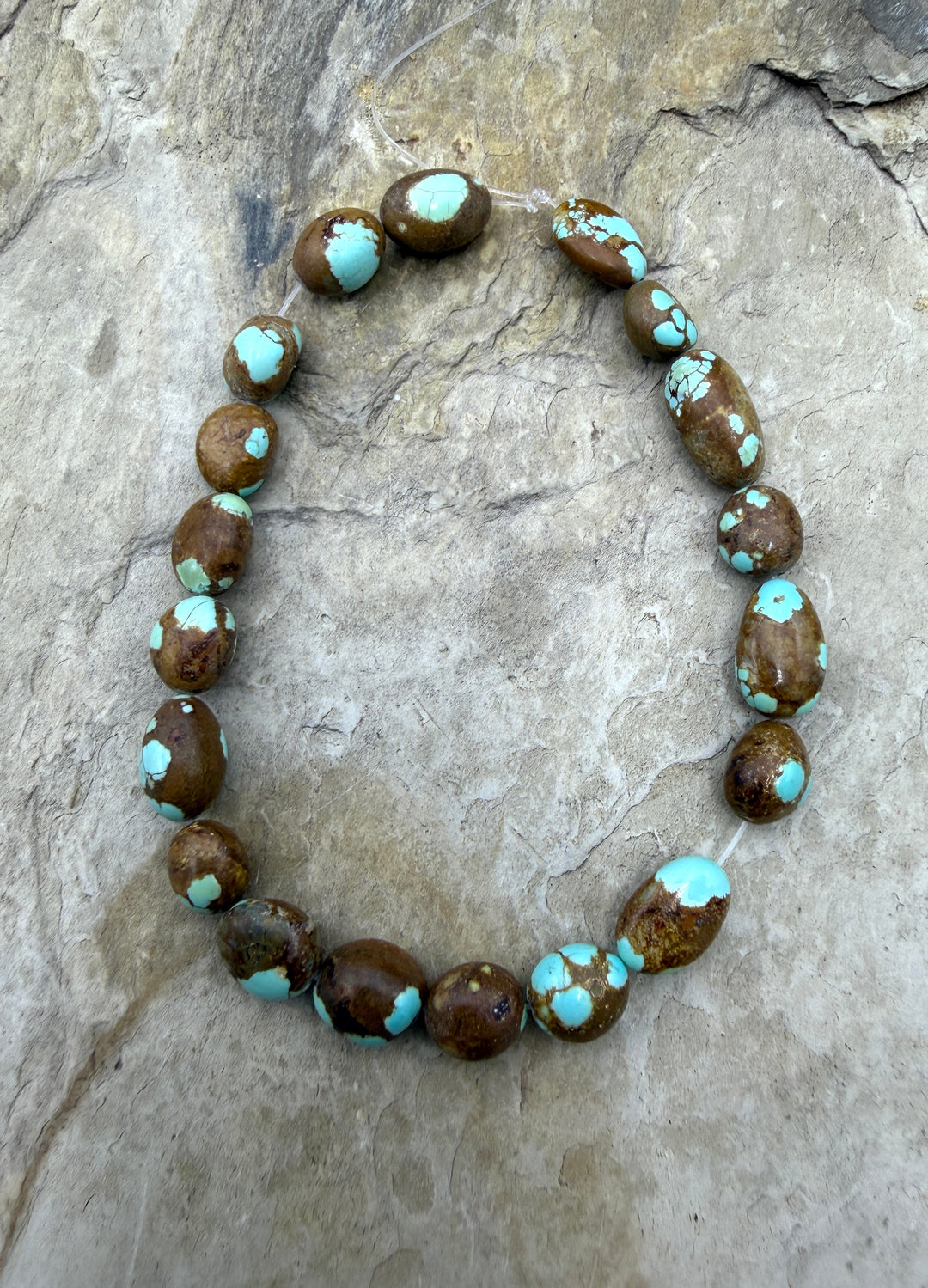 RARE Number 8 Turquoise (Nevada) Rounded Nugget Beads