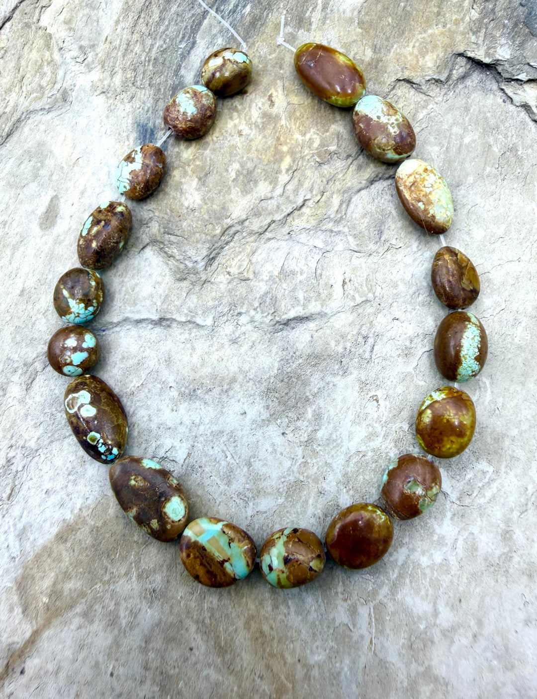 RARE Number 8 Turquoise (Nevada) Rounded Nugget Beads