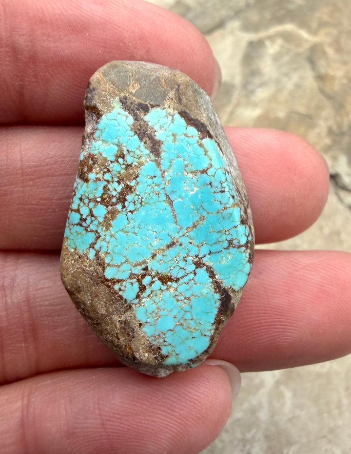 RARE Number 8 Turquoise (Nevada) Slab Beads (Large Hole)