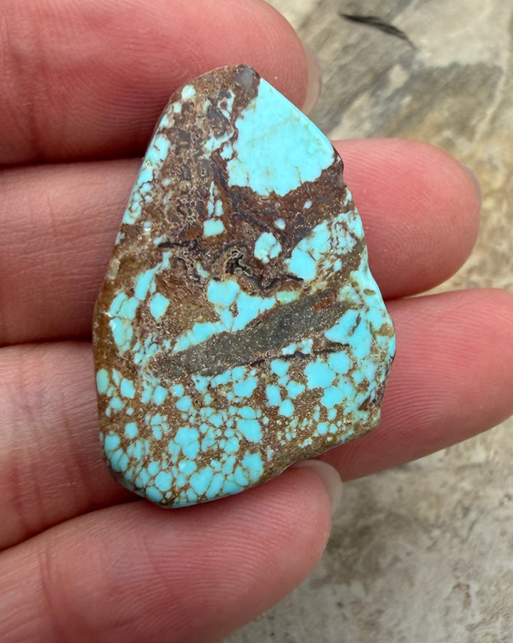 RARE Number 8 Turquoise (Nevada) Slab Beads (Large Hole)