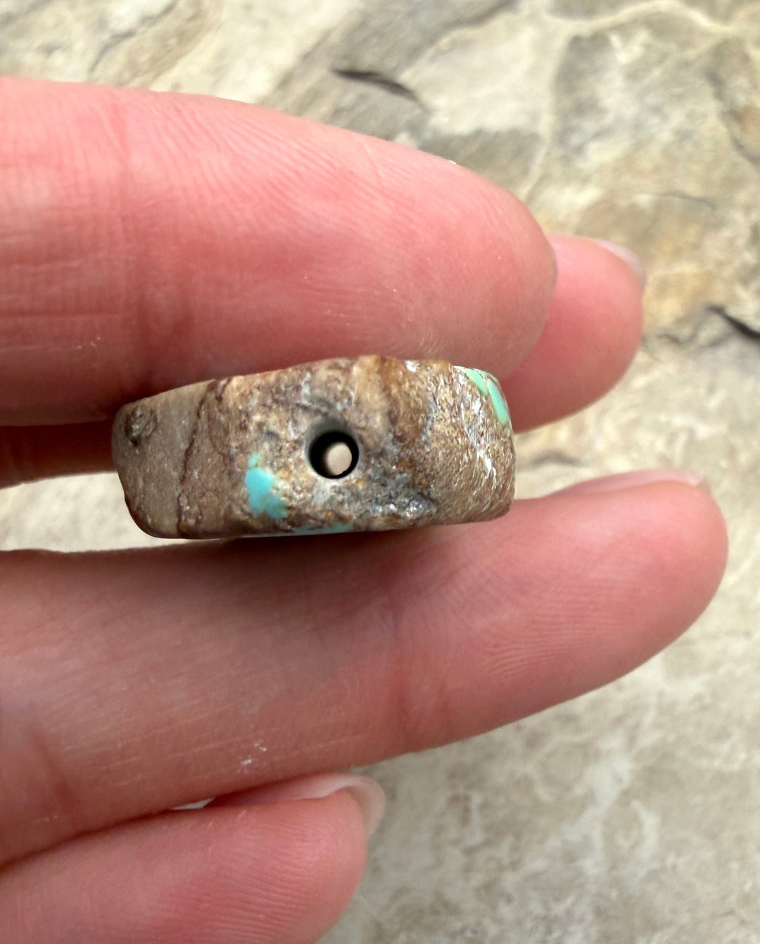 RARE Number 8 Turquoise (Nevada) Slab Beads (Large Hole)