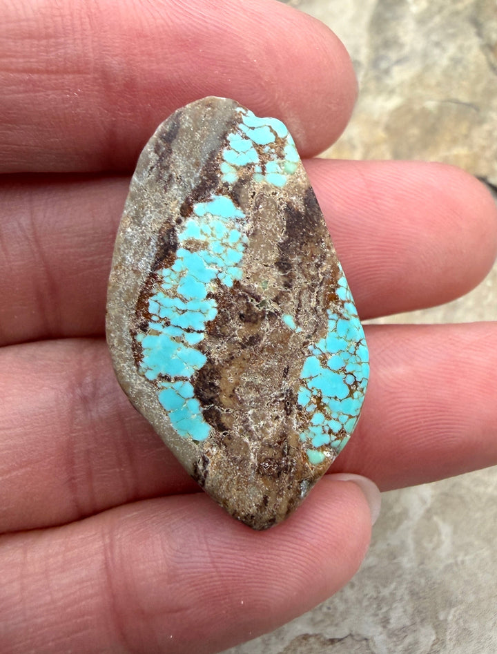 RARE Number 8 Turquoise (Nevada) Slab Beads (Large Hole)
