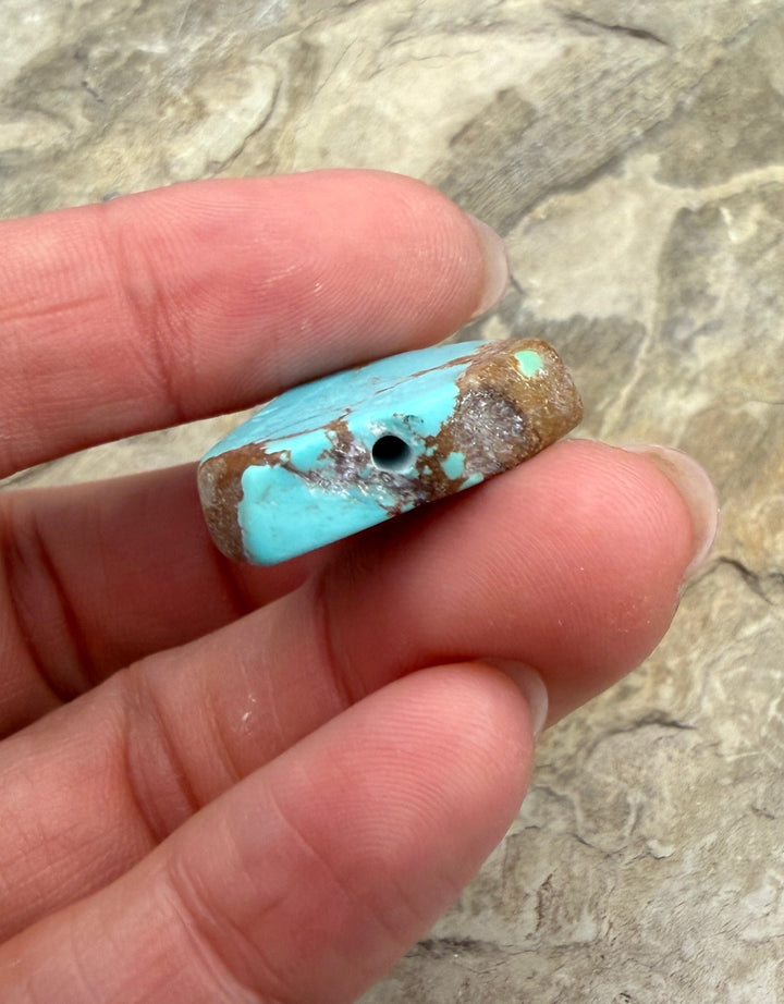 RARE Number 8 Turquoise (Nevada) Slab Beads (Large Hole)