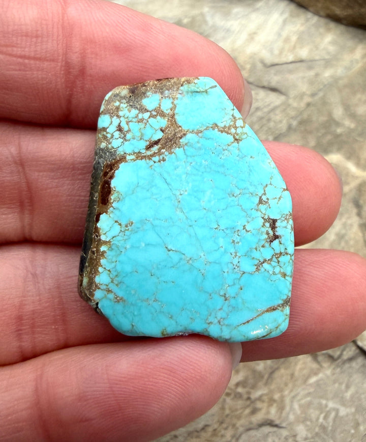RARE Number 8 Turquoise (Nevada) Slab Beads (Large Hole)