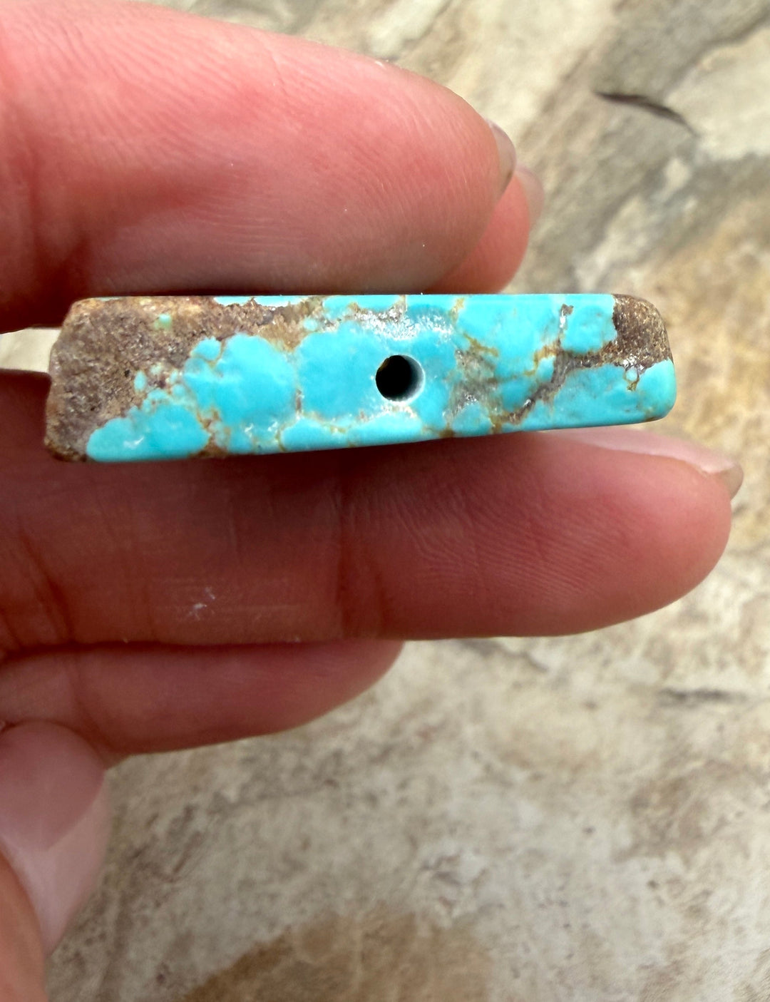 RARE Number 8 Turquoise (Nevada) Slab Beads (Large Hole)