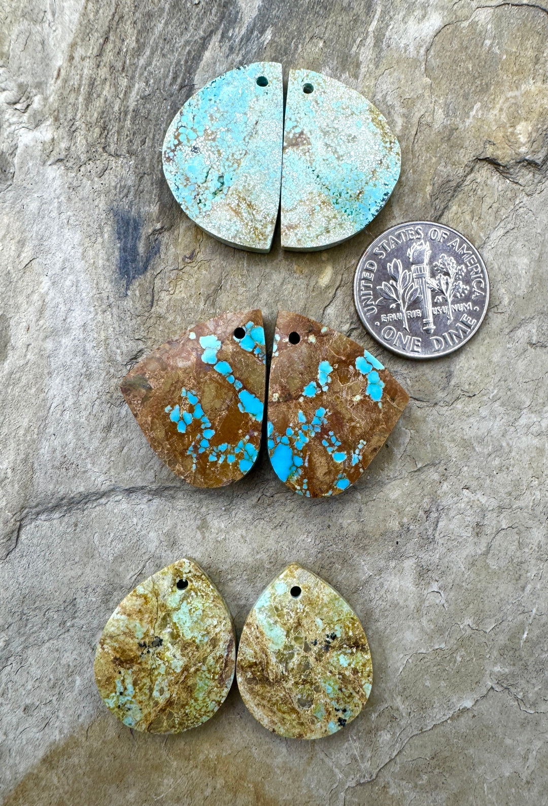 RARE Number 8 Turquoise (Nevada) Small Matching Earring