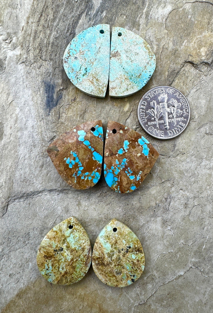 RARE Number 8 Turquoise (Nevada) Small Matching Earring