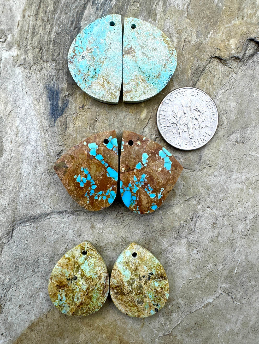 RARE Number 8 Turquoise (Nevada) Small Matching Earring
