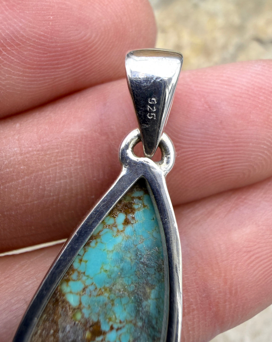 RARE Number 8 Turquoise (Nevada) Sterling Silver Freeform