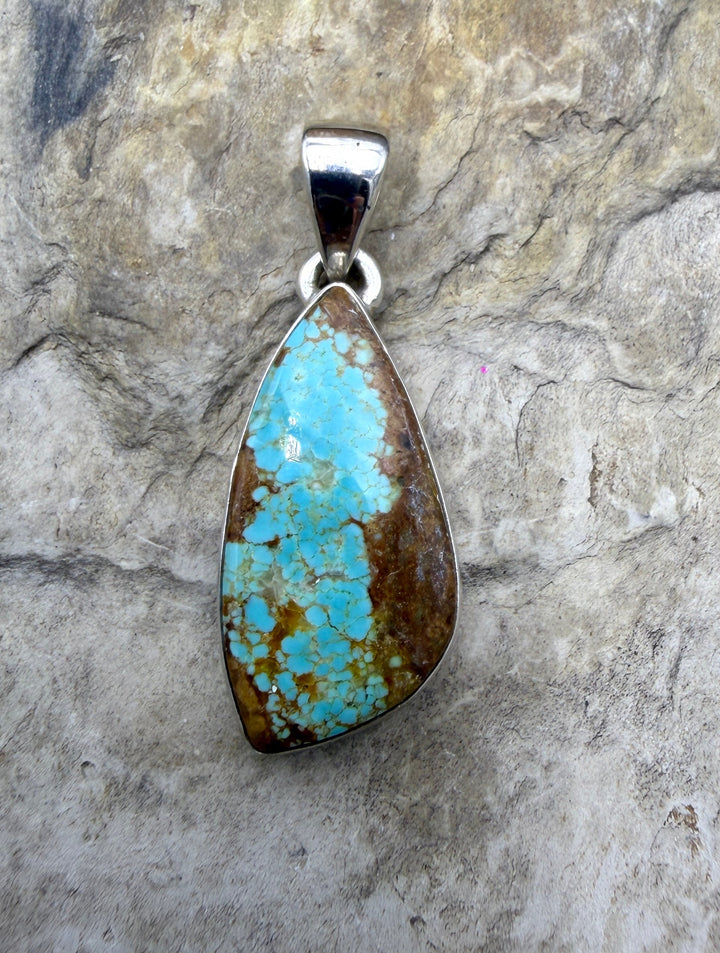 RARE Number 8 Turquoise (Nevada) Sterling Silver Freeform