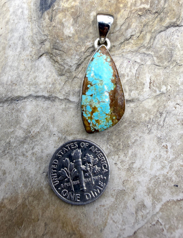 RARE Number 8 Turquoise (Nevada) Sterling Silver Freeform