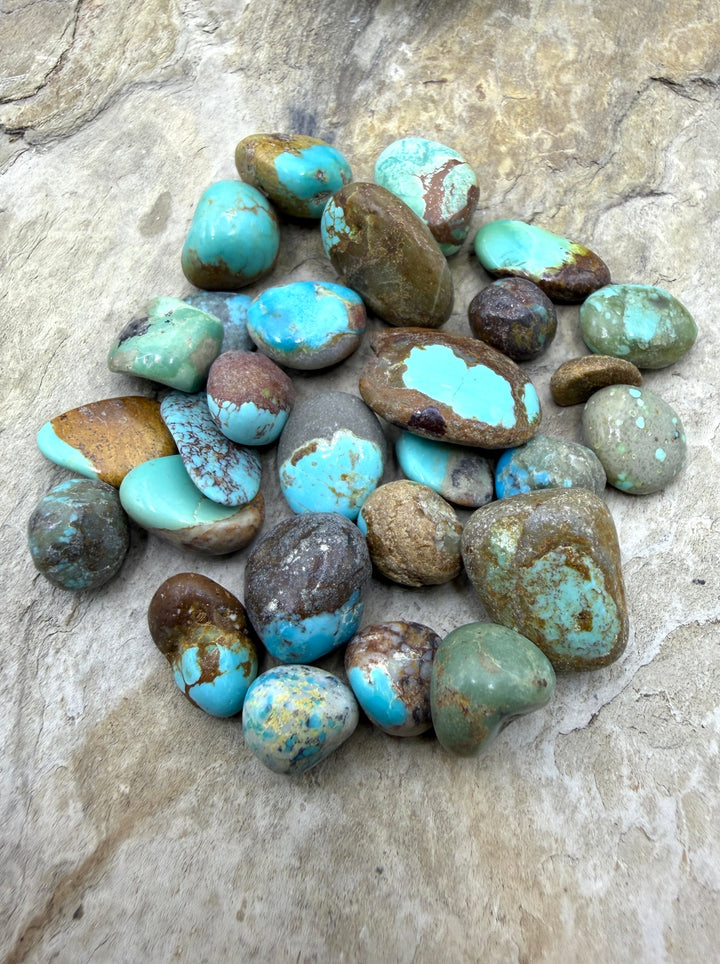 Rare Number 8 Turquoise (Nevada) Tumbled Undrilled Small