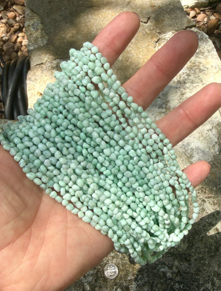 RARE Paloma Variscite (Mexico) 4mm Smooth Rounded Nugget