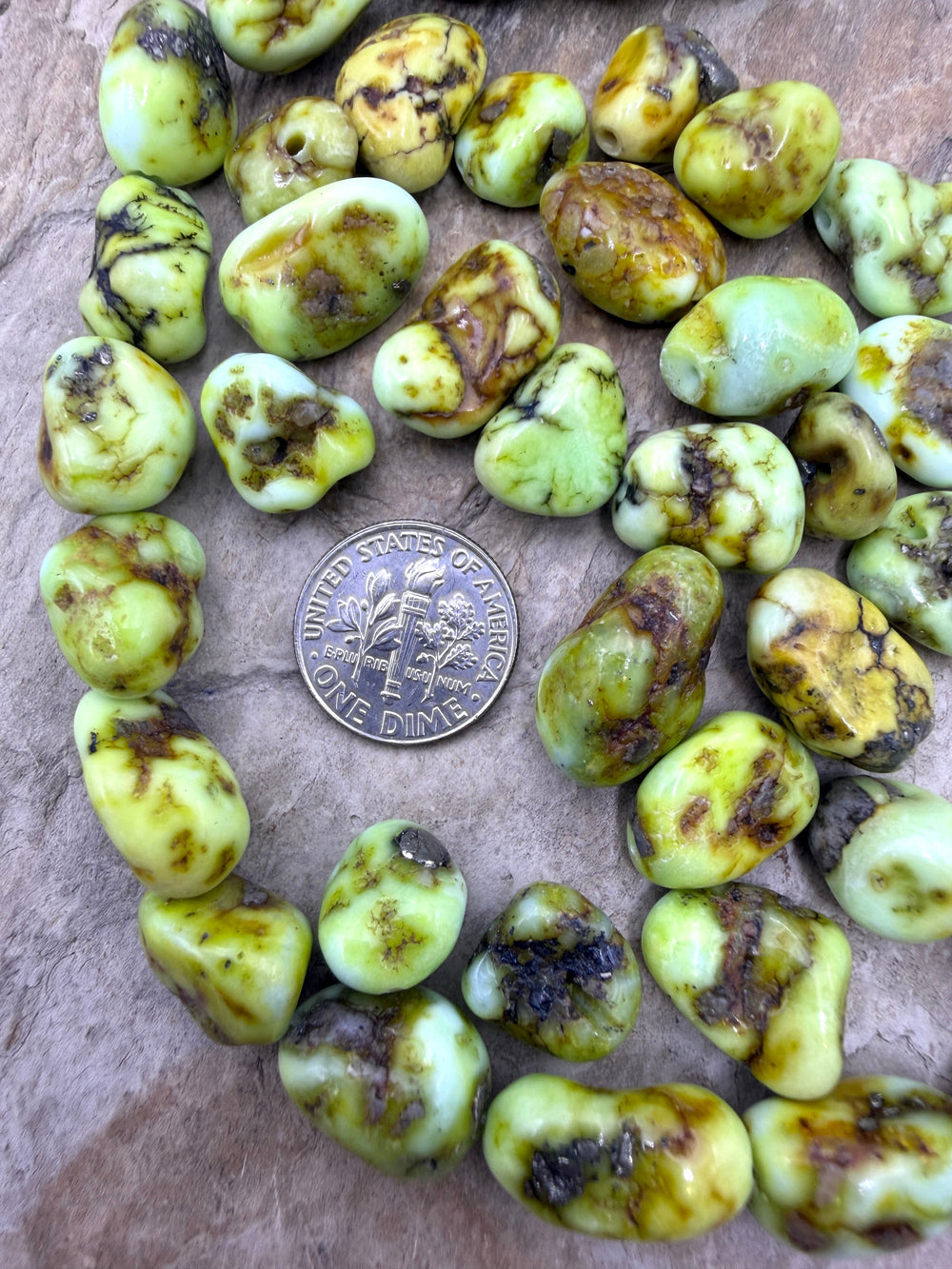 RARE Palomino Variscite 10mm-10x15mm Nugget Beads Package