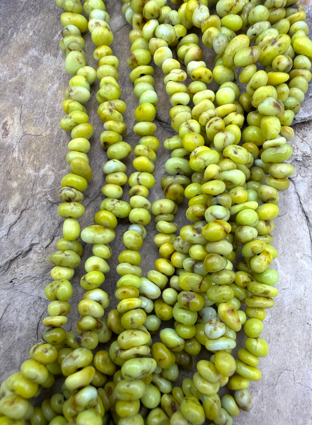 RARE Palomino Variscite 3-4mm Nugget Beads 18 Inch Strand