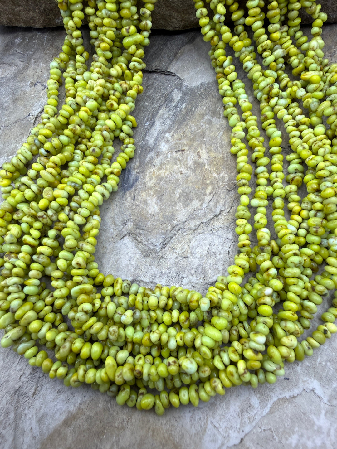 RARE Palomino Variscite 3-4mm Nugget Beads 18 Inch Strand