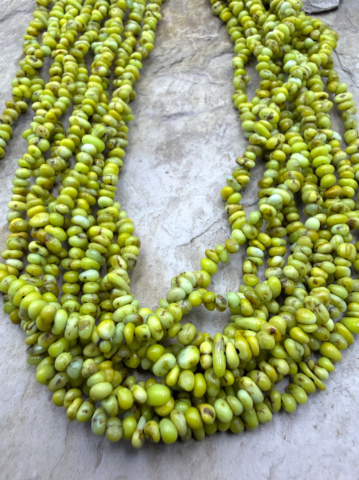 RARE Palomino Variscite 3-4mm Smooth Nugget Bead 18 Inch
