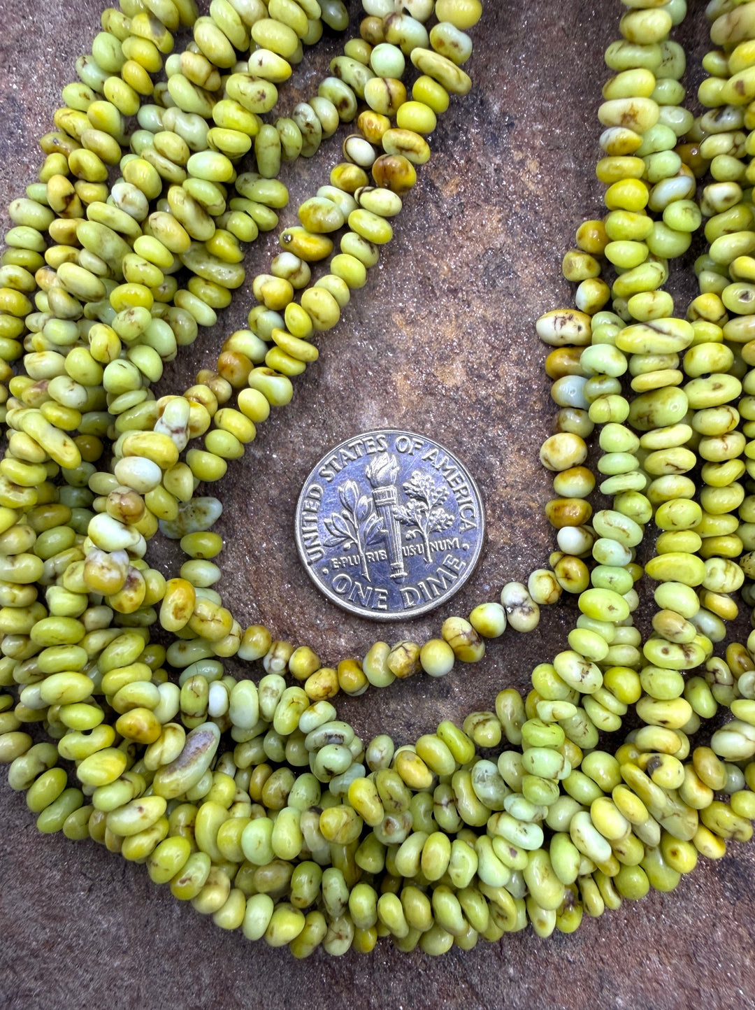 RARE Palomino Variscite 3-4mm Smooth Nugget Bead (Lighter