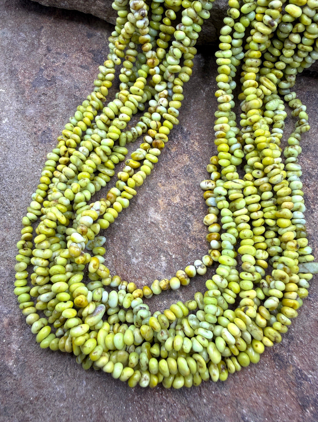 RARE Palomino Variscite 3-4mm Smooth Nugget Bead (Lighter